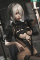 蠢沫沫 Cosplay 2B 黑婚纱 Nier Automata